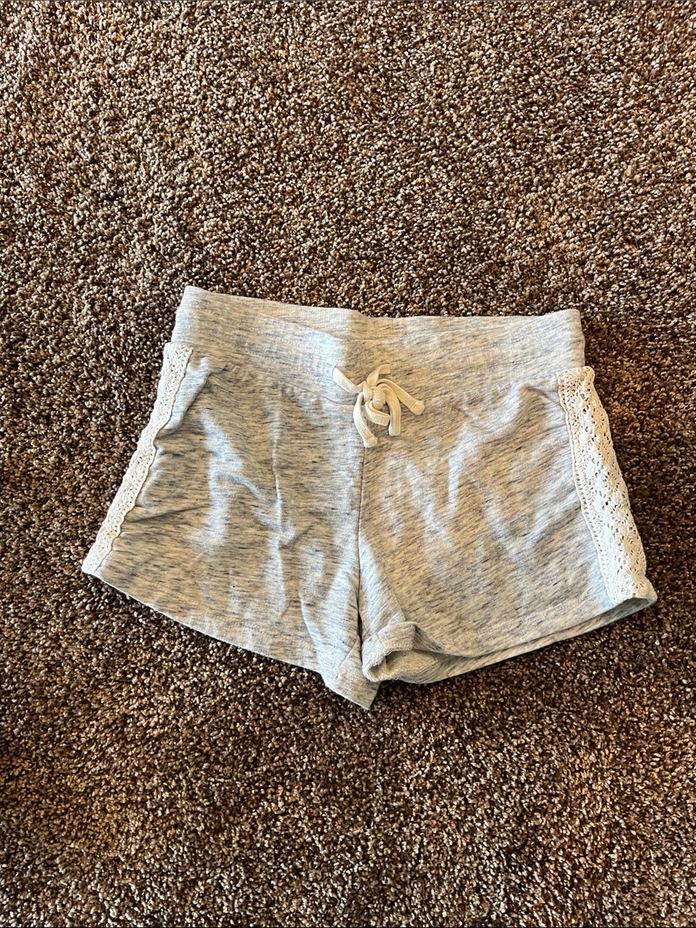 Mossimo Supply Co. Light Gray Lace-Trim Shorts